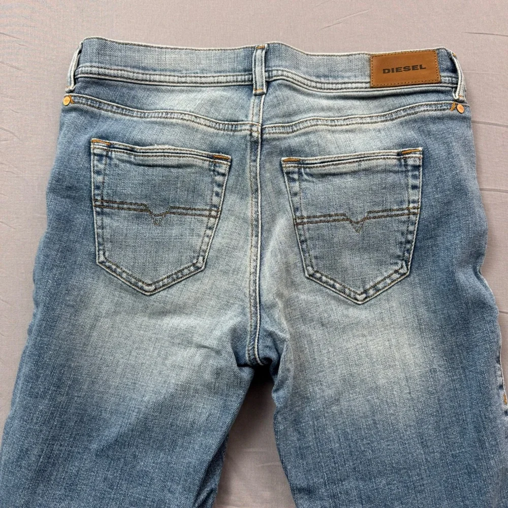 Diesel Lowleeh Slim Bootcut Jeans Blue Faded Low Waist W28 L32 084VD‎ Stretch